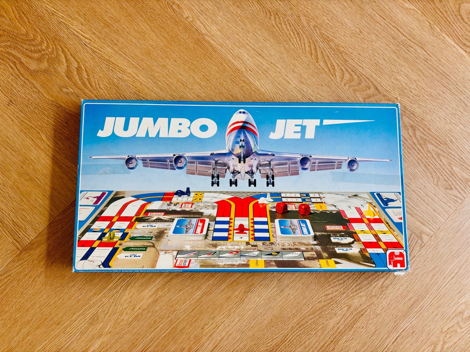 Jumbo Jet Bordspel - Klassiek Vliegspel uit Jaren ‘80, Drie of vier spelers, Ophalen, Zo goed als nieuw