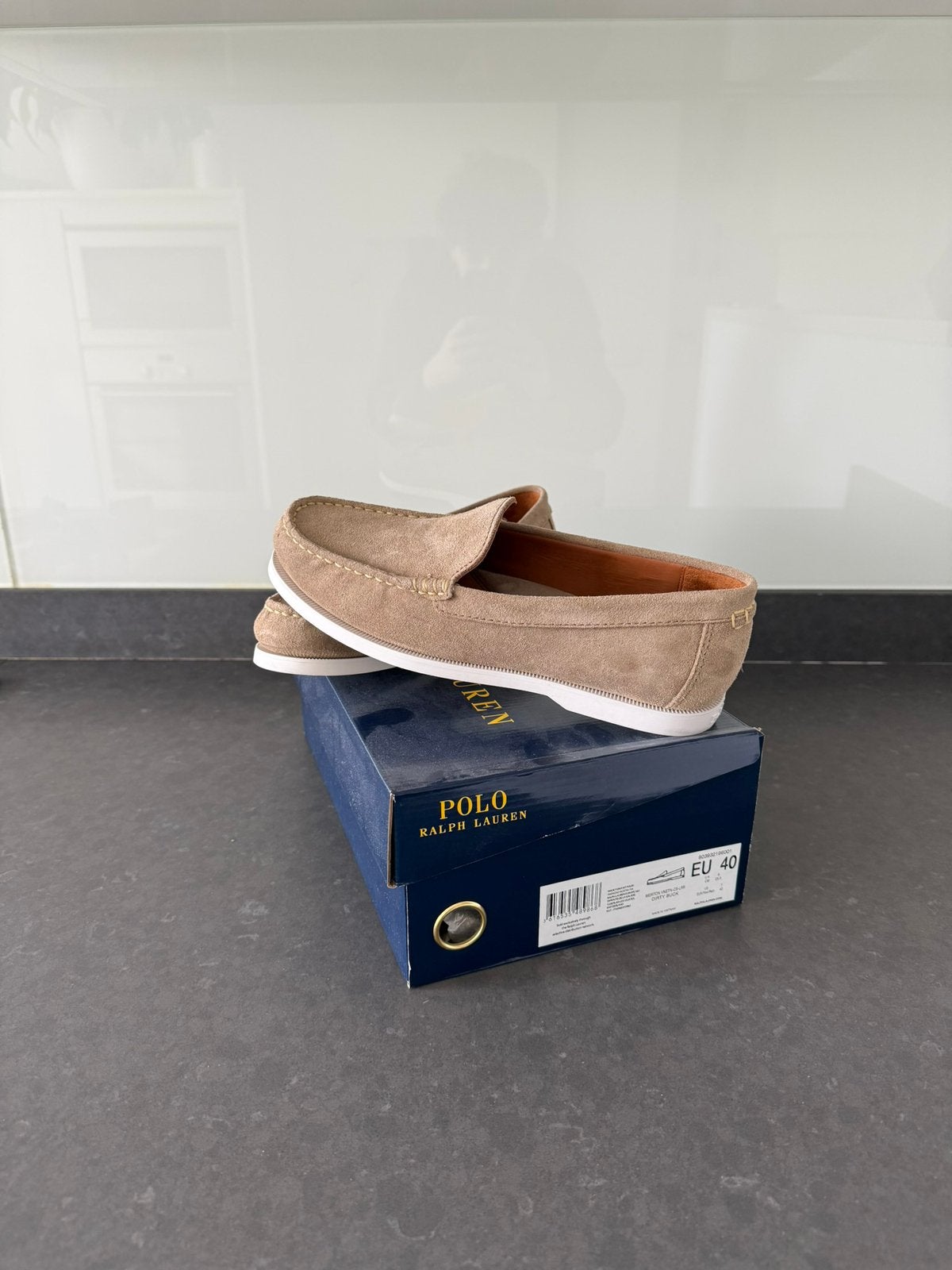 Ralph Lauren suède loafers, Ophalen of Verzenden, Zo goed als nieuw, Loafers