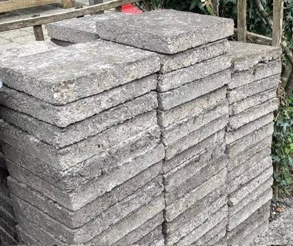 50m2 30x30 tegels gratis, Tuin en Terras, Ophalen, Gebruikt, Beton, Terrastegels