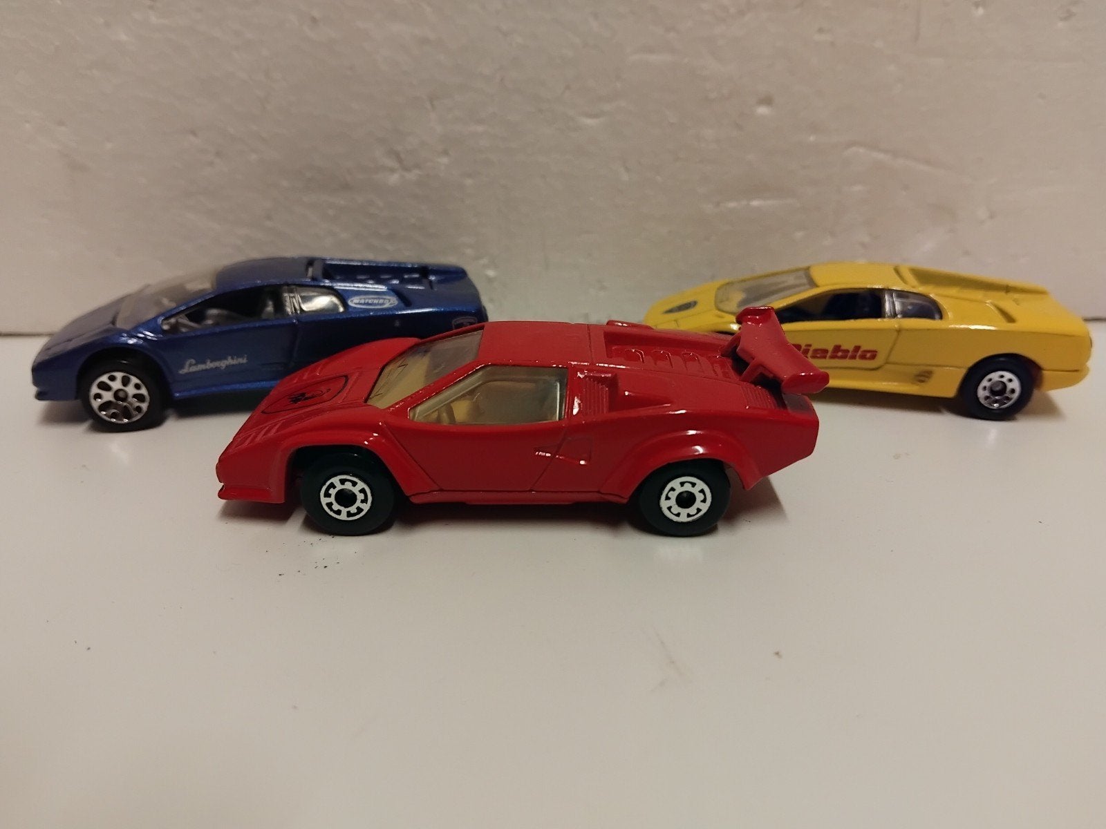 Matchbox 3x Lamborghini Diablo Countach 3INCH, Ophalen of Verzenden, Zo goed als nieuw, Auto