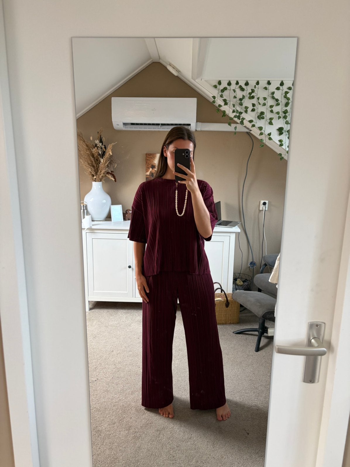 Tweedelig co ord set, Ophalen of Verzenden, Zo goed als nieuw, Maat 38/40 (M), Rood