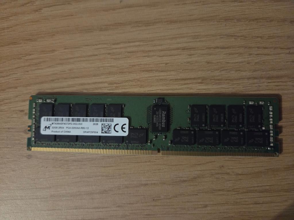 Micron 2Rx4 3200AA ddr4 ECC ram (8x), Gebruikt, 32 GB, -, Server