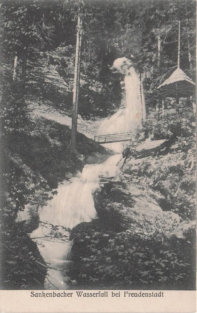 703-288-009 Sankenbacher Wasserfall bei Freudenstadt, Verzenden, Voor 1920, Duitsland