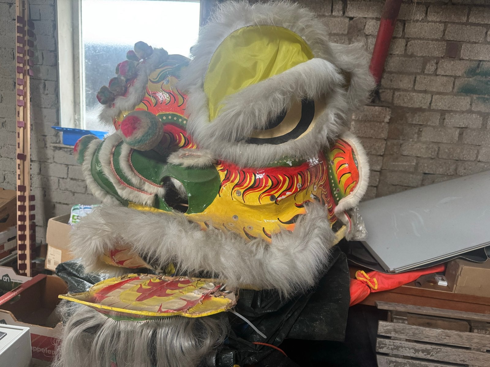 Traditionele Chinese Leeuwendanskop - Gebruikt, Ophalen, Gebruikt, Toneelattributen of Onderdelen