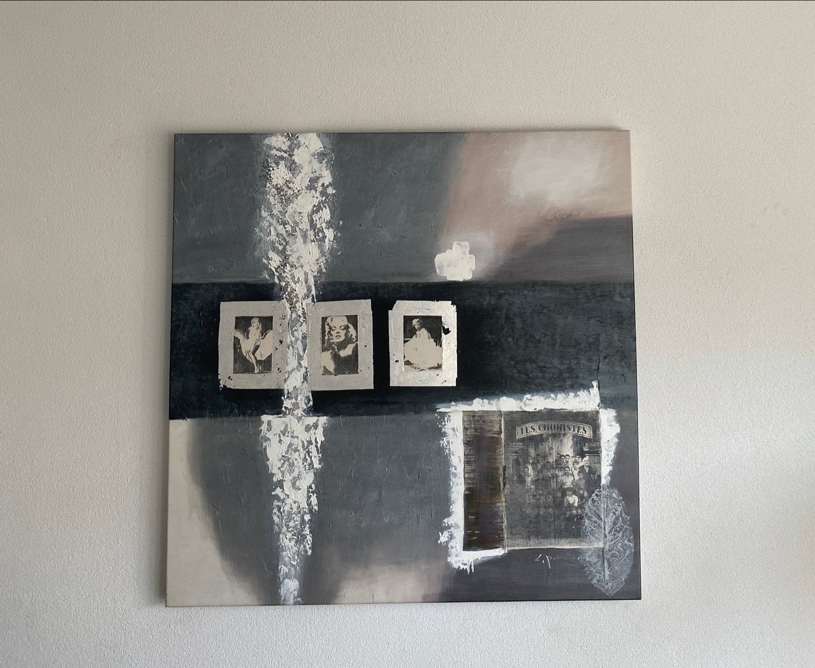 Abstract Schilderij: Marilyn Monroe & Les Choristes, Antiek en Kunst, Ophalen