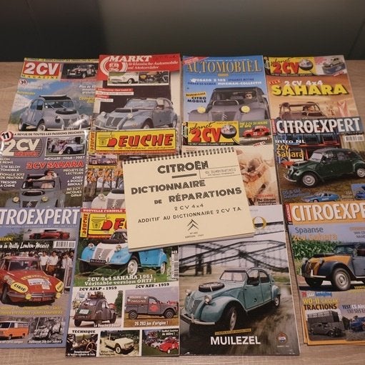 Citroën 2cv 4x4 Sahara unieke set documentatie 2CV, Ophalen of Verzenden, Zo goed als nieuw, Citroën