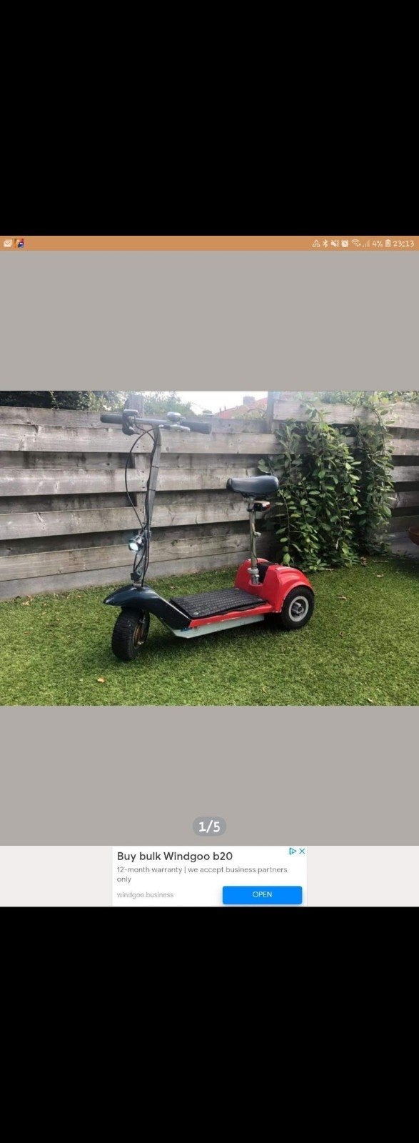 Elektrische step met zadel - Windgoo B20, Ophalen, Gebruikt, Elektrische step (E-scooter), Windgoo