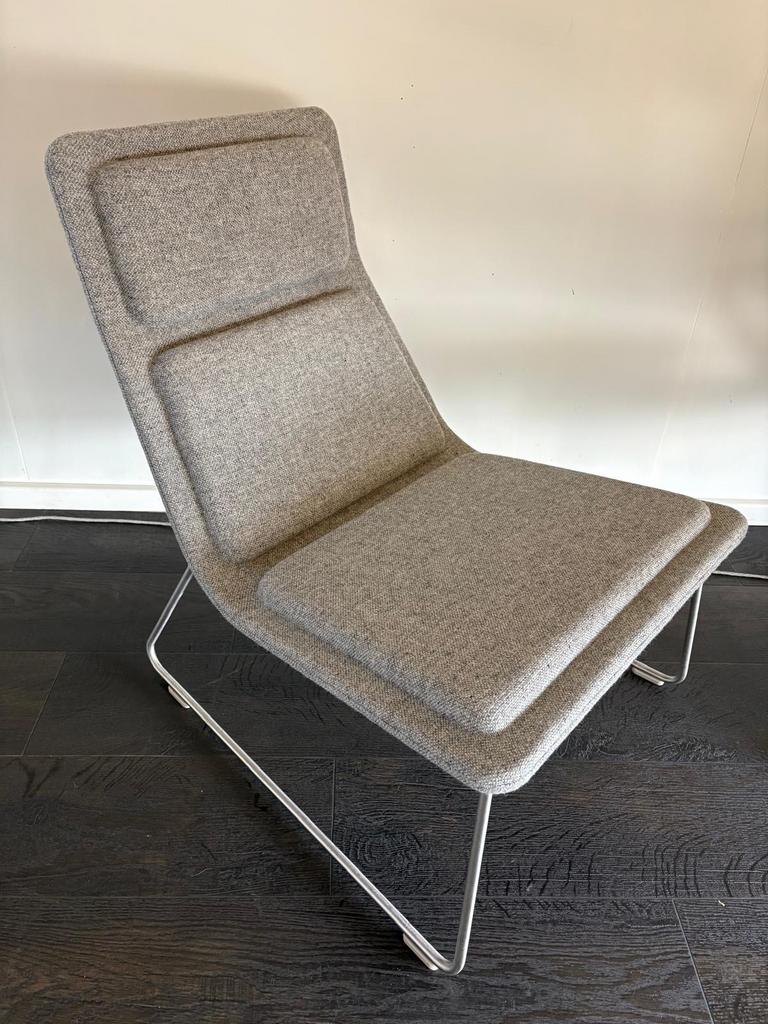 Cappellini Low Pad stoel van Jasper Morrison, Huis en Inrichting, Stoelen, Gebruikt, Eén, Stof, Grijs, Ophalen