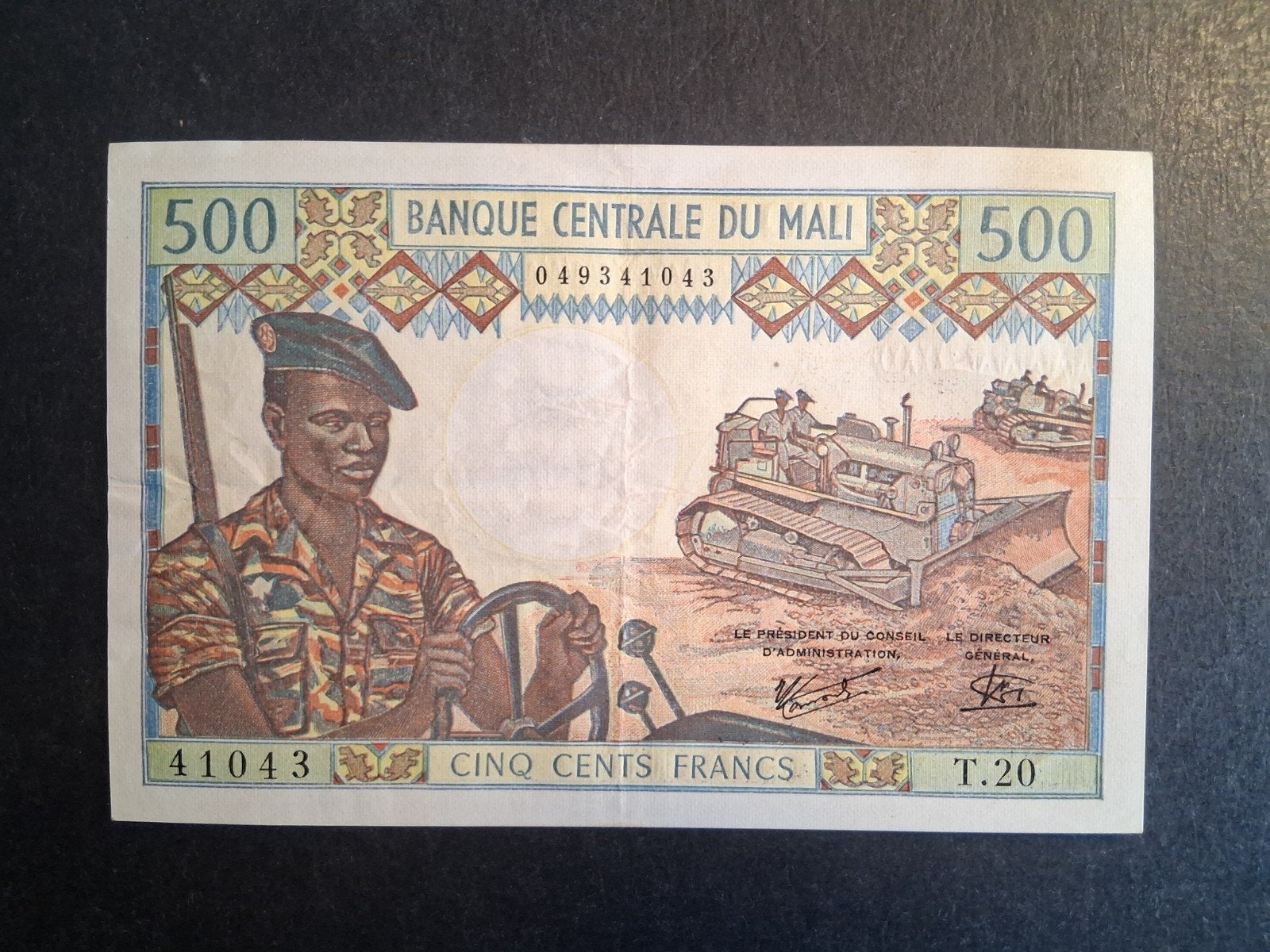 500 francs Mali vf+ 1973, Ophalen of Verzenden, Overige landen, Los biljet