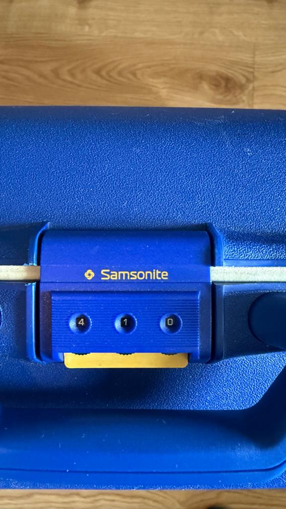 Samsonite Koffer Blauw - Hard Kunststof met Wieltjes, Gebruikt, Hard kunststof, 45 tot 55 cm, Slot