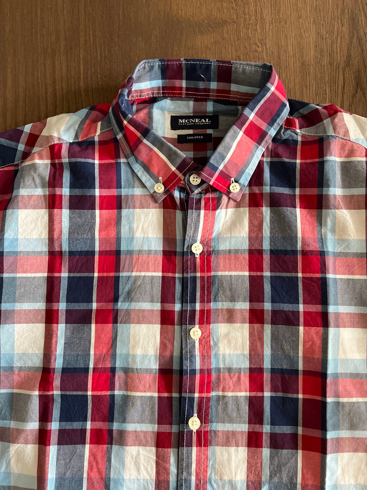 McNeal geruit overhemd met korte mouwen, Kleding | Heren, Ophalen, Zo goed als nieuw, Meerkleurig, Overige halswijdtes