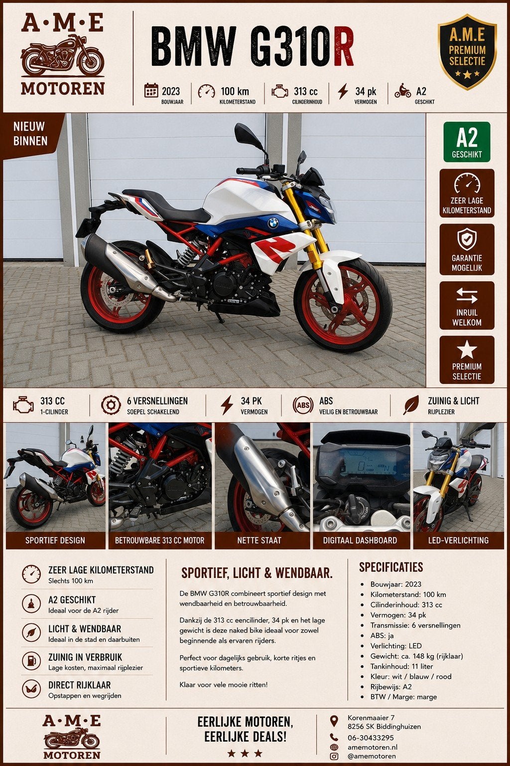 BMW G310R en G310GS zeer leuke (A2) motorfiets, Bedrijf, Bmw, Nb, Nb