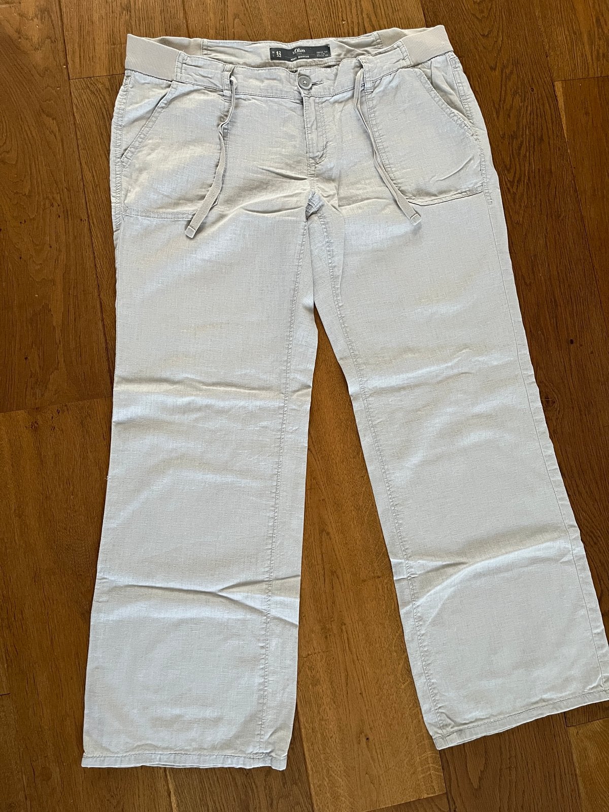 Linnen broek s.Oliver maat 42 licht blauw, Blauw, Maat 42/44 (L), Ophalen of Verzenden, Lang