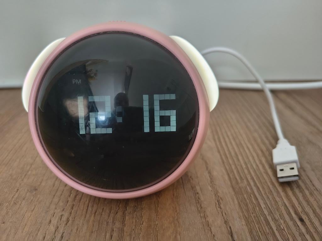 Leuke roze emoji kinderwekker, Witgoed en Apparatuur, Ophalen of Verzenden, Gebruikt, Digitaal