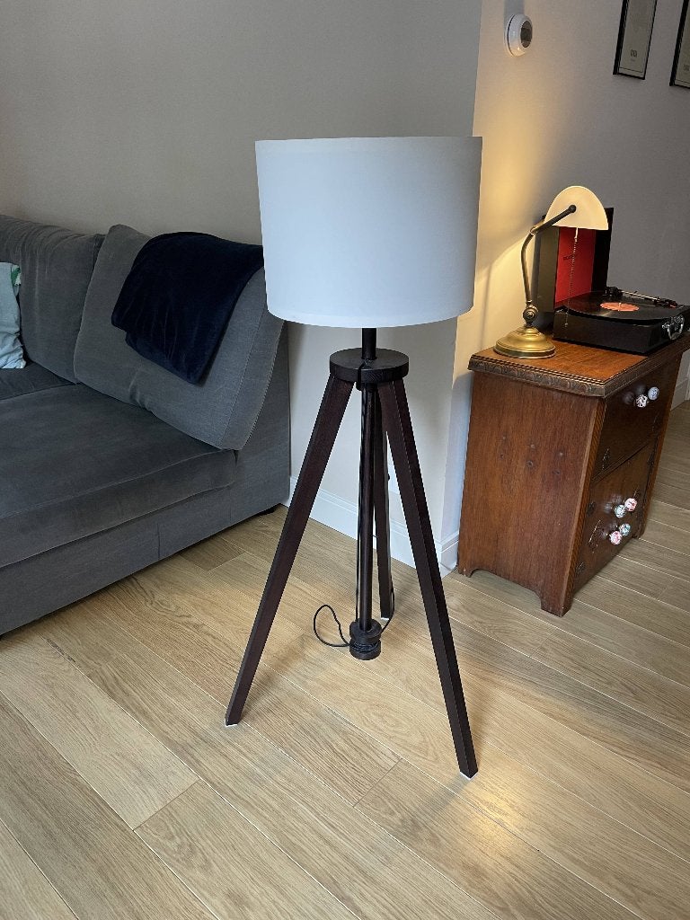 Sta lamp, Ophalen, Zo goed als nieuw, Hout, 100 tot 150 cm