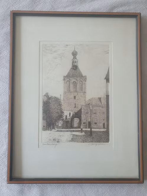 .Carel Borgstein (1872–1953) Culemborg Lanxmeerpoort, Antiek en Kunst, Ophalen