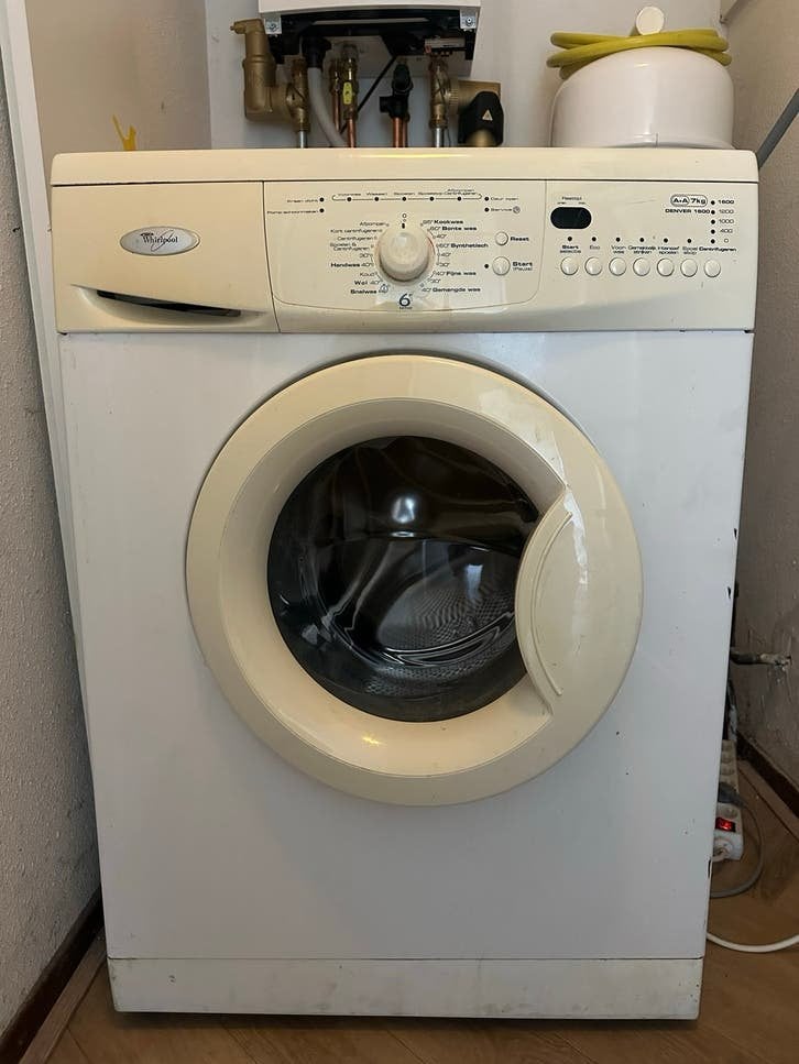 Whirlpool Denver 7kg wasmachine 1600 toeren, Ophalen, 6 tot 8 kg, Gebruikt, 1600 toeren of meer