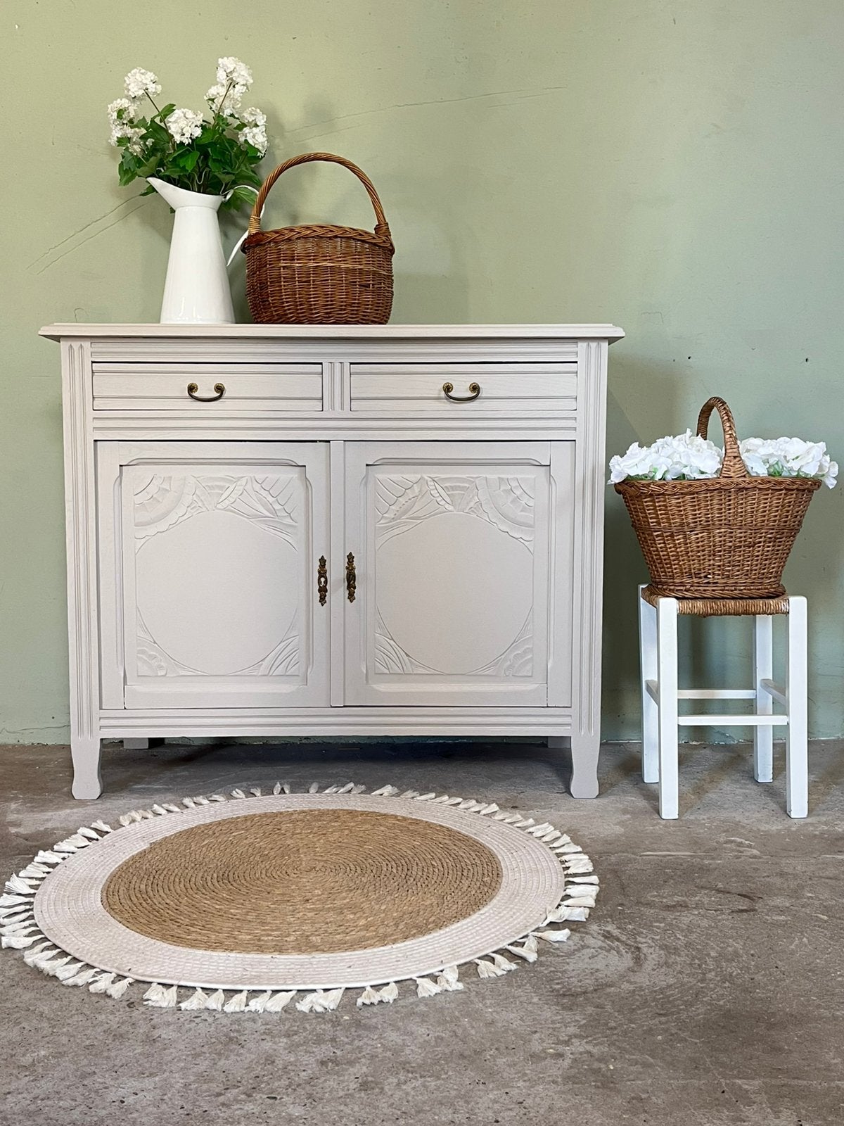 Vintage eiken dressoir brocante commode, Ophalen, Gebruikt, Eikenhout, Nvt