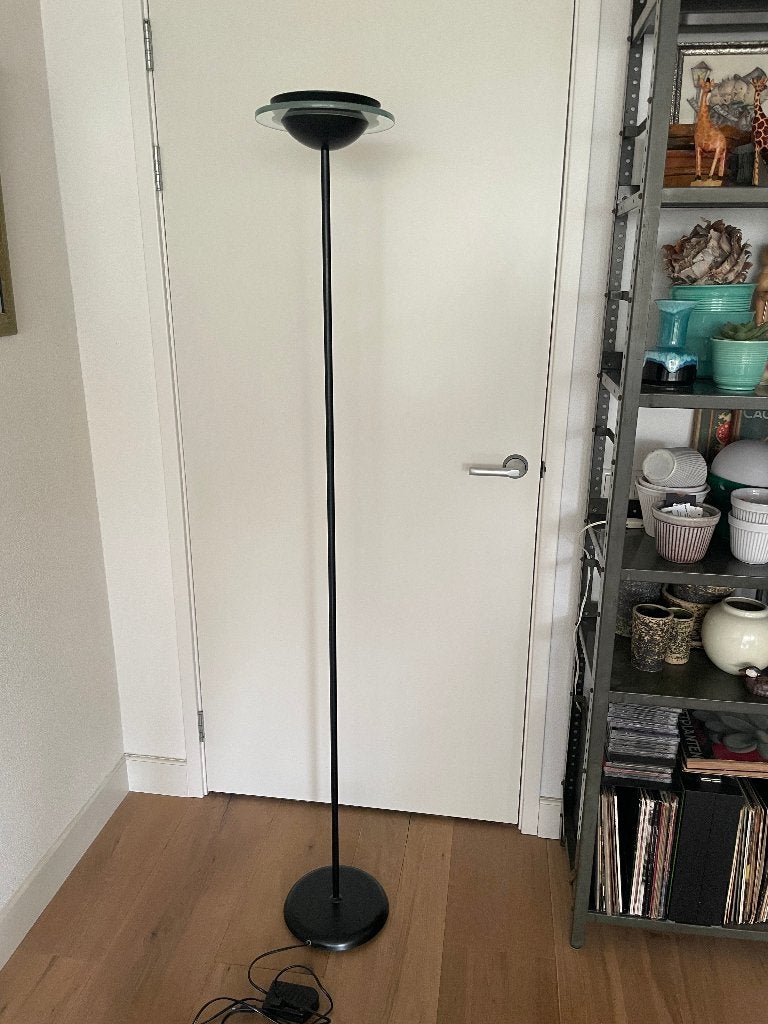 Herda vloerlamp Saturnus met dimmer jaren 80, Ophalen, Gebruikt, Jaren 80, E27 (groot)