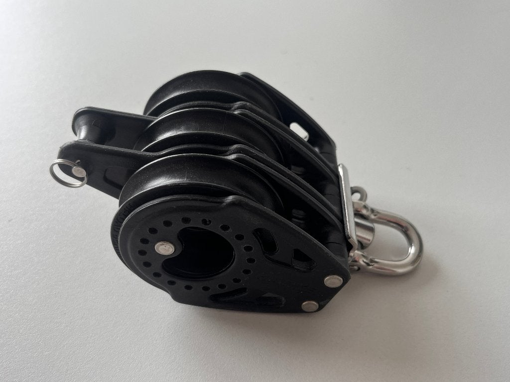 Harken 57C 3 Schijfsblok met Hondsvot en draaiwartel, Watersport en Boten, Ophalen of Verzenden, Nieuw, Lijn of Blok