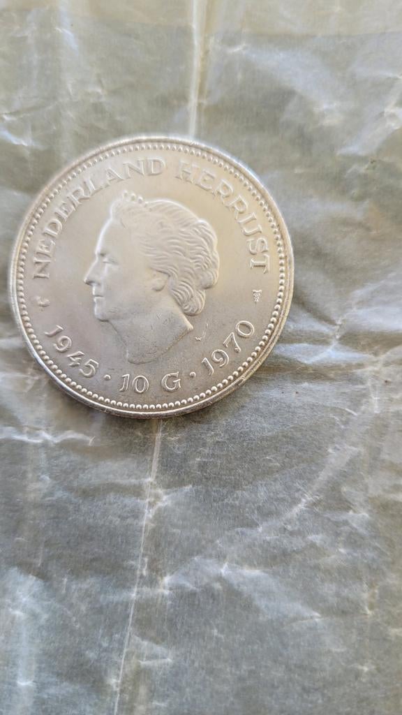 Zilveren munt Koningin Juliana 1945-1970, Ophalen of Verzenden, Koningin Juliana