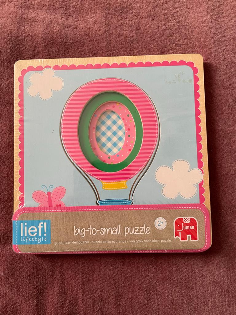 Lief! Houten Puzzel Heteluchtballon 2+, Ophalen of Verzenden, Zo goed als nieuw, Overige typen