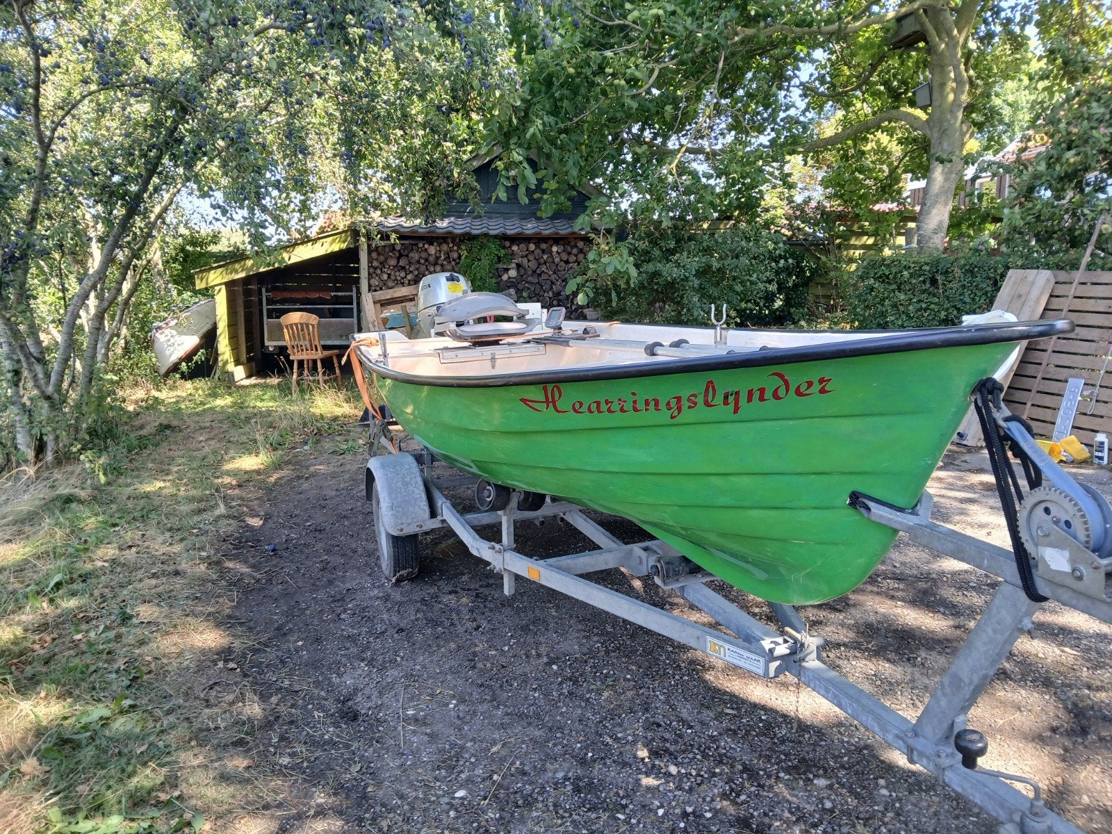 Rana 14 visboot met 8pk Honda BBM en kanteltrailer, Watersport en Boten, Vis- en Consoleboten, Ophalen, Gebruikt, Overige merken