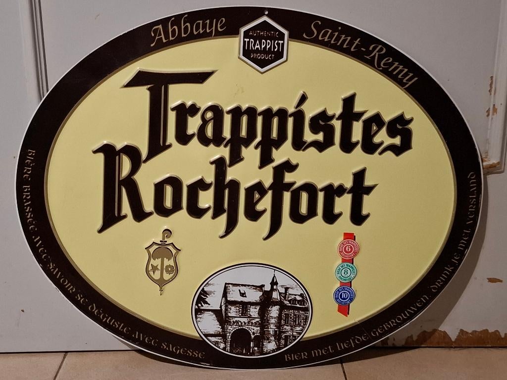 authentiek reclamebord Rochefort, Verzamelen, Biermerken, Ophalen of Verzenden, Nieuw, Reclamebord, Plaat of Schild, Overige merken