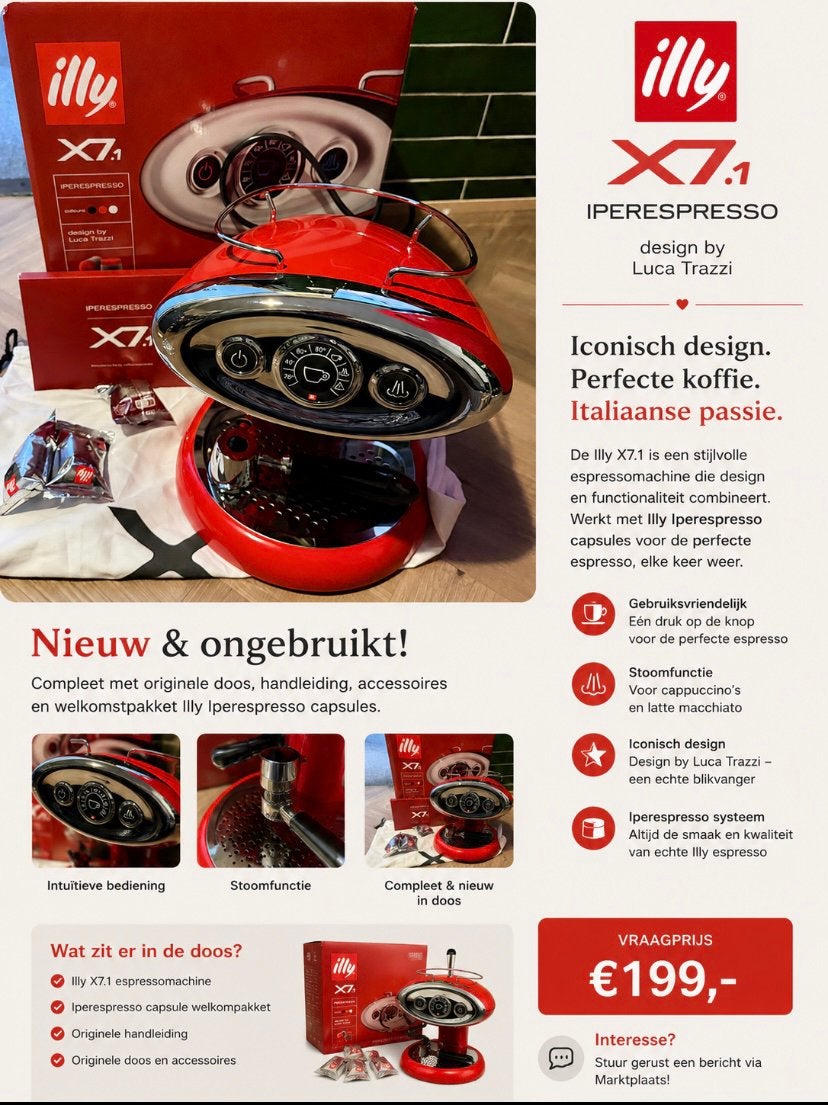 Illy koffiemachine X7.1, nieuw in doos, Koffiepads en cups, Espresso apparaat, Nieuw, Ophalen of Verzenden