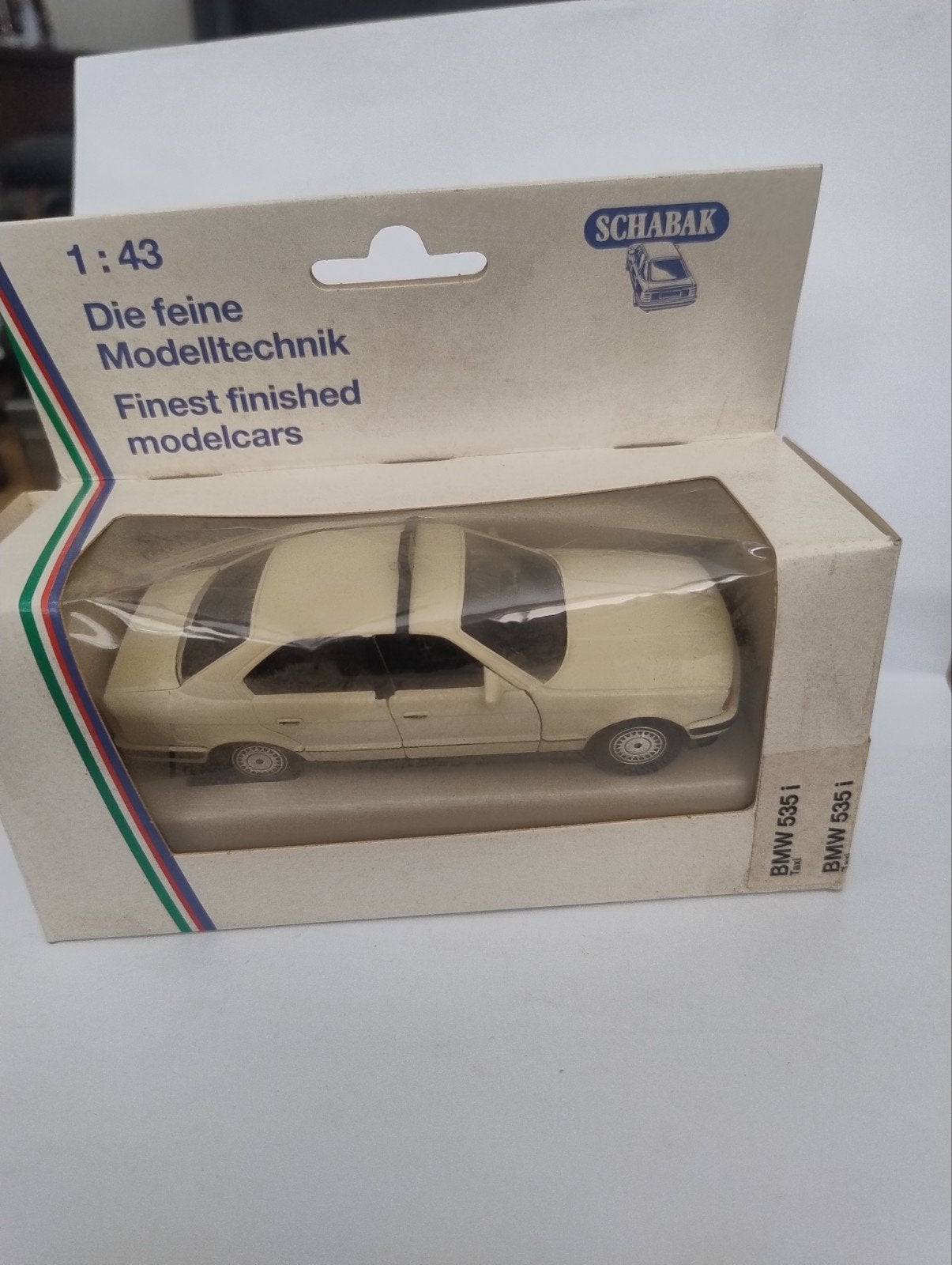 🔴 Schabak BMW 525I Taxi in doosje 1/43, Ophalen of Verzenden, Zo goed als nieuw, Auto, Overige merken