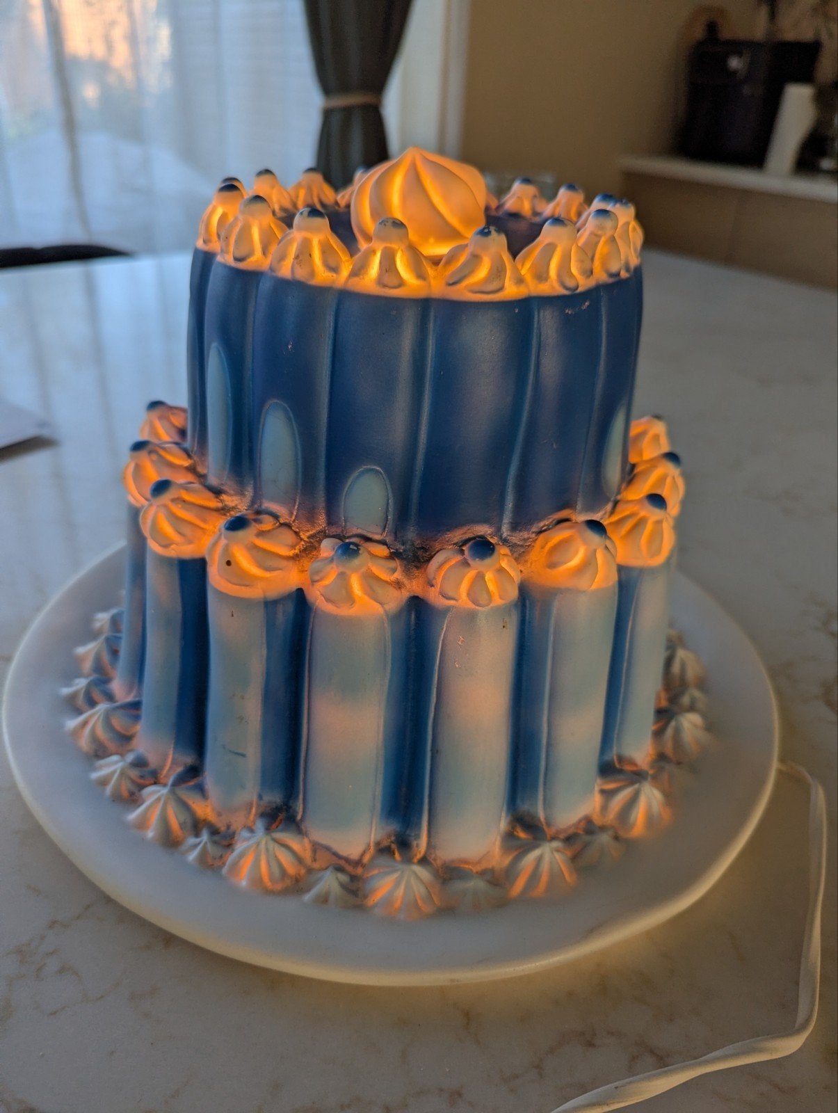 Leuke taartlamp blauw, Blauw, Ophalen of Verzenden