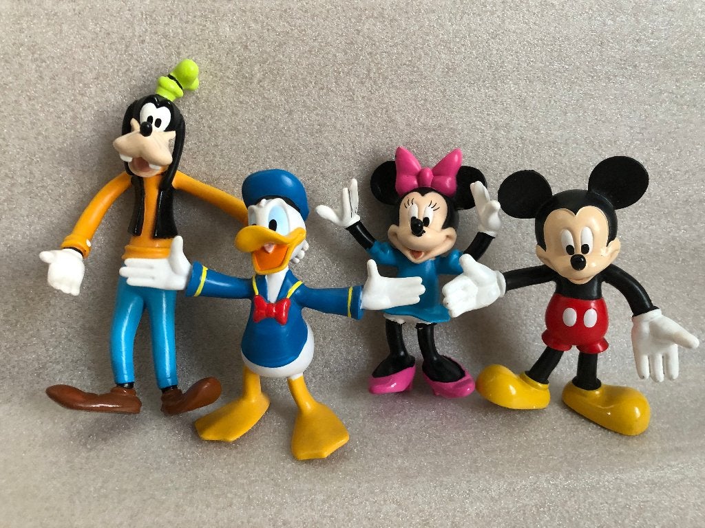 Mickey,Minnie,Donald en Goofy, Verzamelen, Ophalen of Verzenden, Mickey Mouse, Gebruikt, Beeldje of Figuurtje