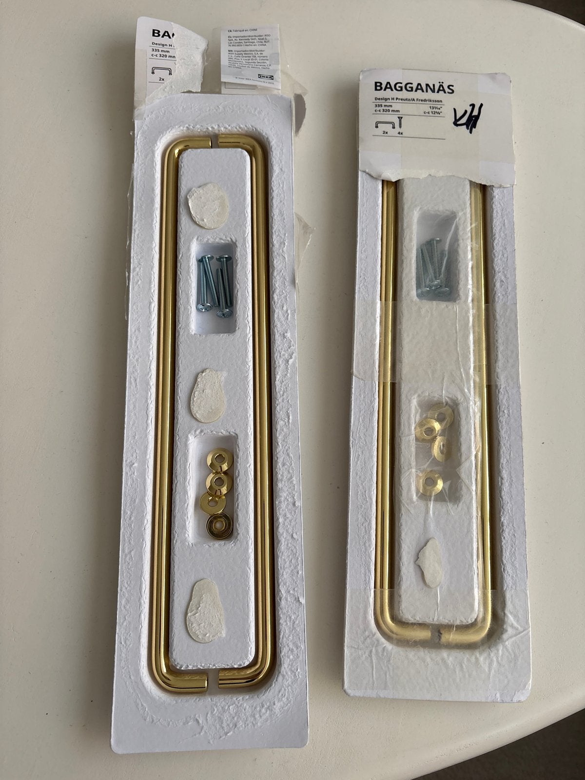 IKEA BAGGANÄS Handgrepen (goudkleurig), Ophalen, Nieuw
