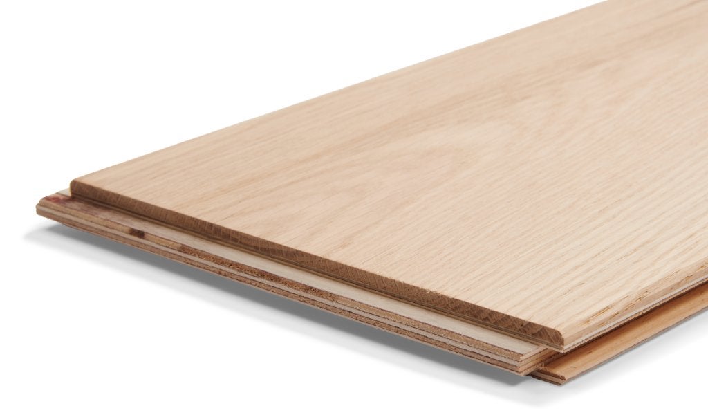 Eiken lamelparket vloer 185 mm onbehandeld, vloerverwarming, Nieuw, 10 m² of meer, 10 tot 30 cm, Hout