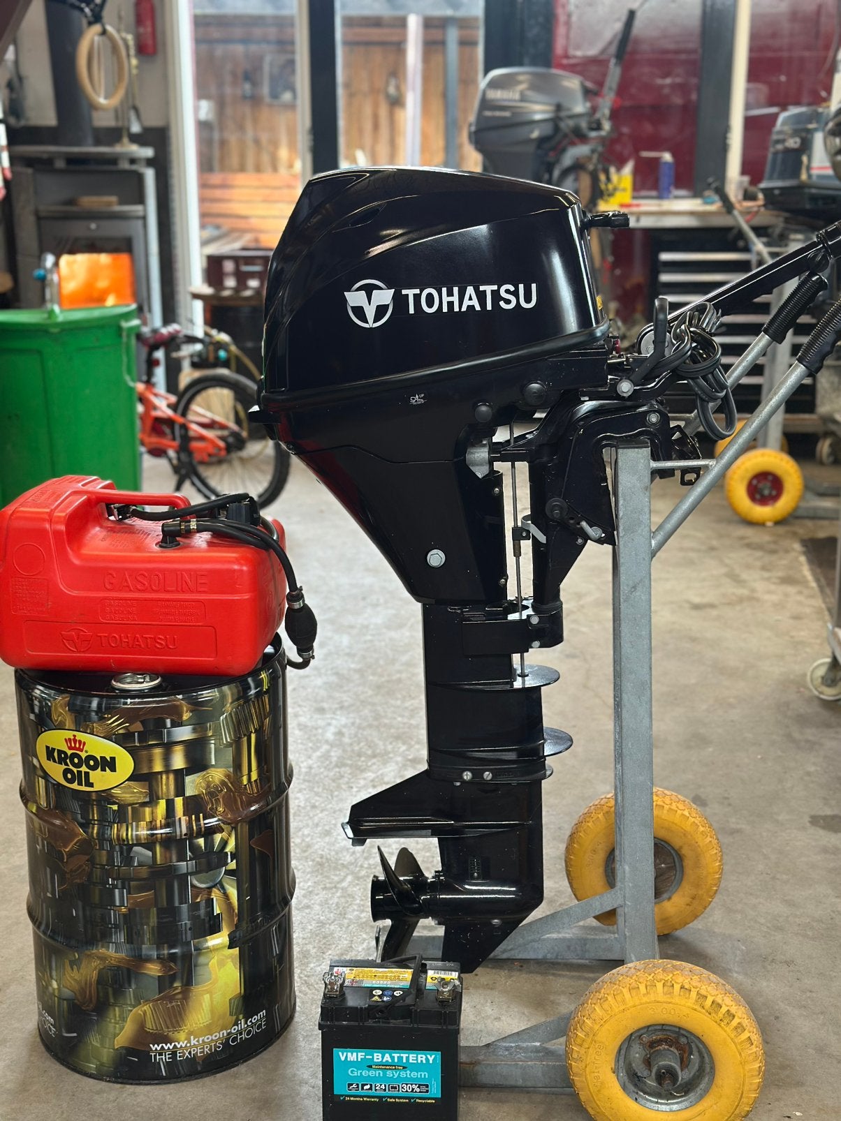 Tohatsu 8pk electrisch gestart ! 30 uur gedraait!, Ophalen, 5 tot 10 pk, Zo goed als nieuw, Benzine