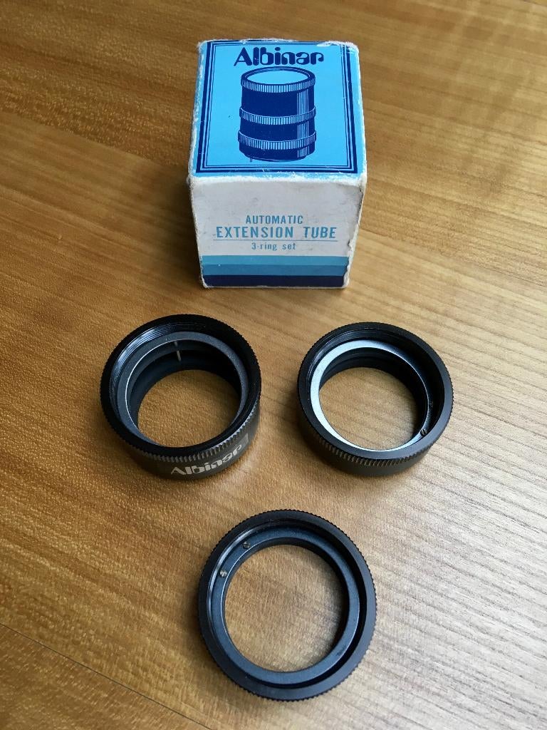 Albinar extension tube 3 ringen set (voor analoge camera’s), Ophalen of Verzenden, Zo goed als nieuw