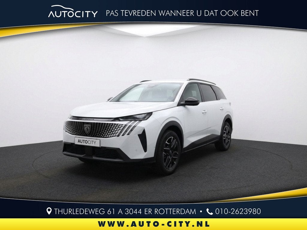 Peugeot 5008 1.2 Hybrid 145PK Allure 7p l 360° Camera l Key, Auto's, Automaat, Gebruikt, 1199 cc, Wit