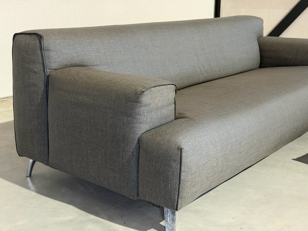 Leolux Oscar bank met hocker - grijs, Ophalen, Gebruikt, Marinus Dammeweg 42, 5928 PW Venlo, Nederland, 100 tot 125 cm