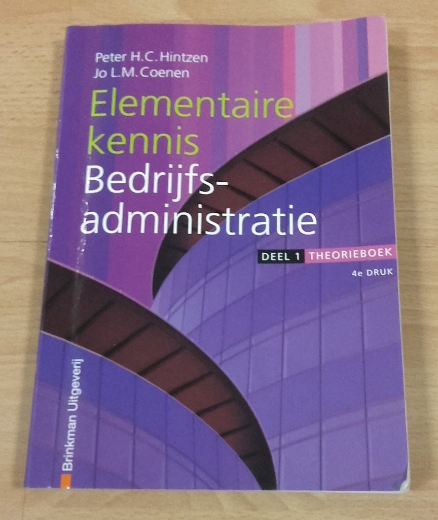 Elementaire kennis bedrijfsadministratie Deel 1 Theorieboek, Boeken, Ophalen, Zo goed als nieuw, Overige niveaus