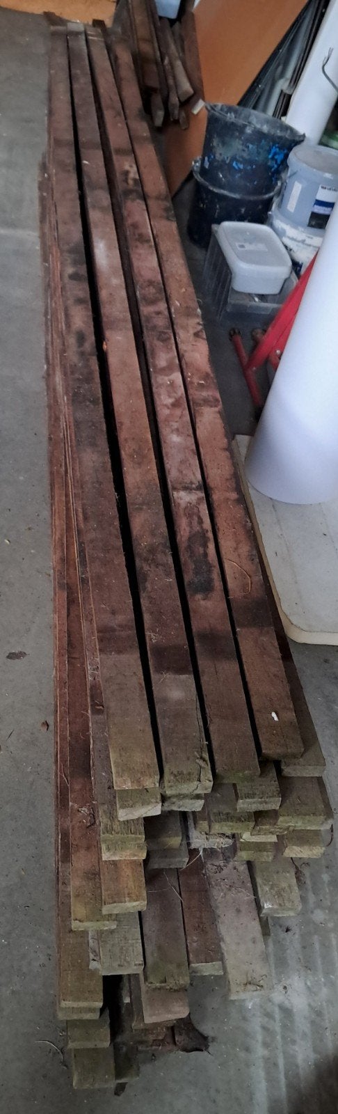 Hardhouten  latten 55 mm breed 25mm dik lengte 3000 mm Lang., Doe-het-zelf en Verbouw, Hout en Planken, Ophalen, 25 tot 50 mm