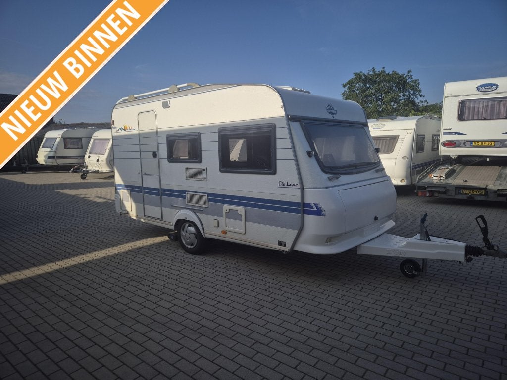 Hobby de luxe 400 SF + Voortent Mover, Hobby, Bedrijf, Treinzit, 750 - 1000 kg