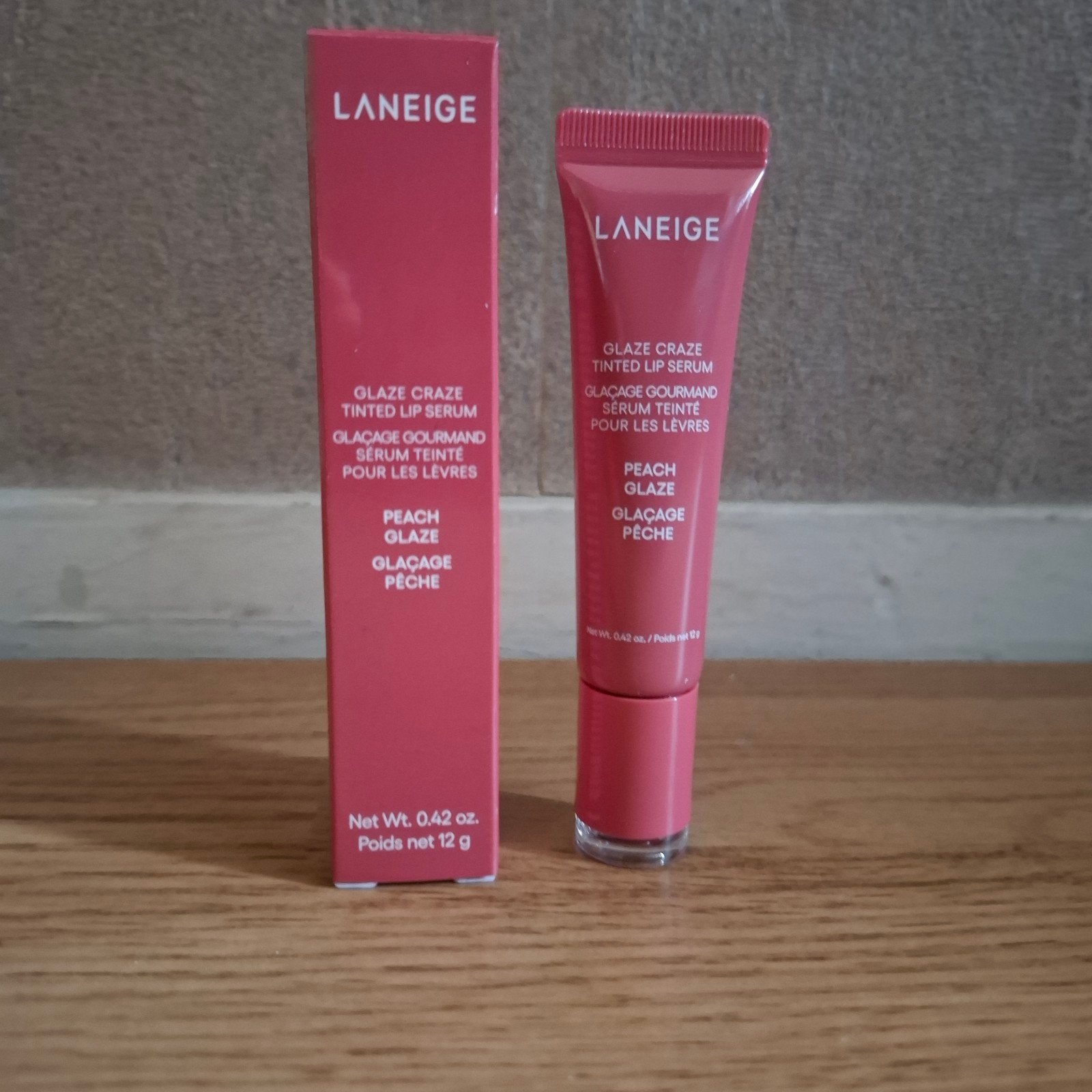 LANEIGE Glaze Craze Tinted Lip Serum - Peach Glaze (Nieuw), Lippen, Nieuw, Ophalen of Verzenden, Make-up