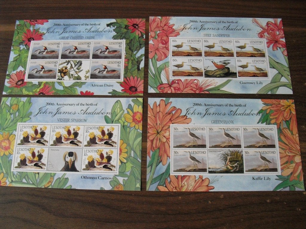 Vogels Audubon Lesotho 6 blokken (1503/04), Verzenden, Postfris, Dier of Natuur