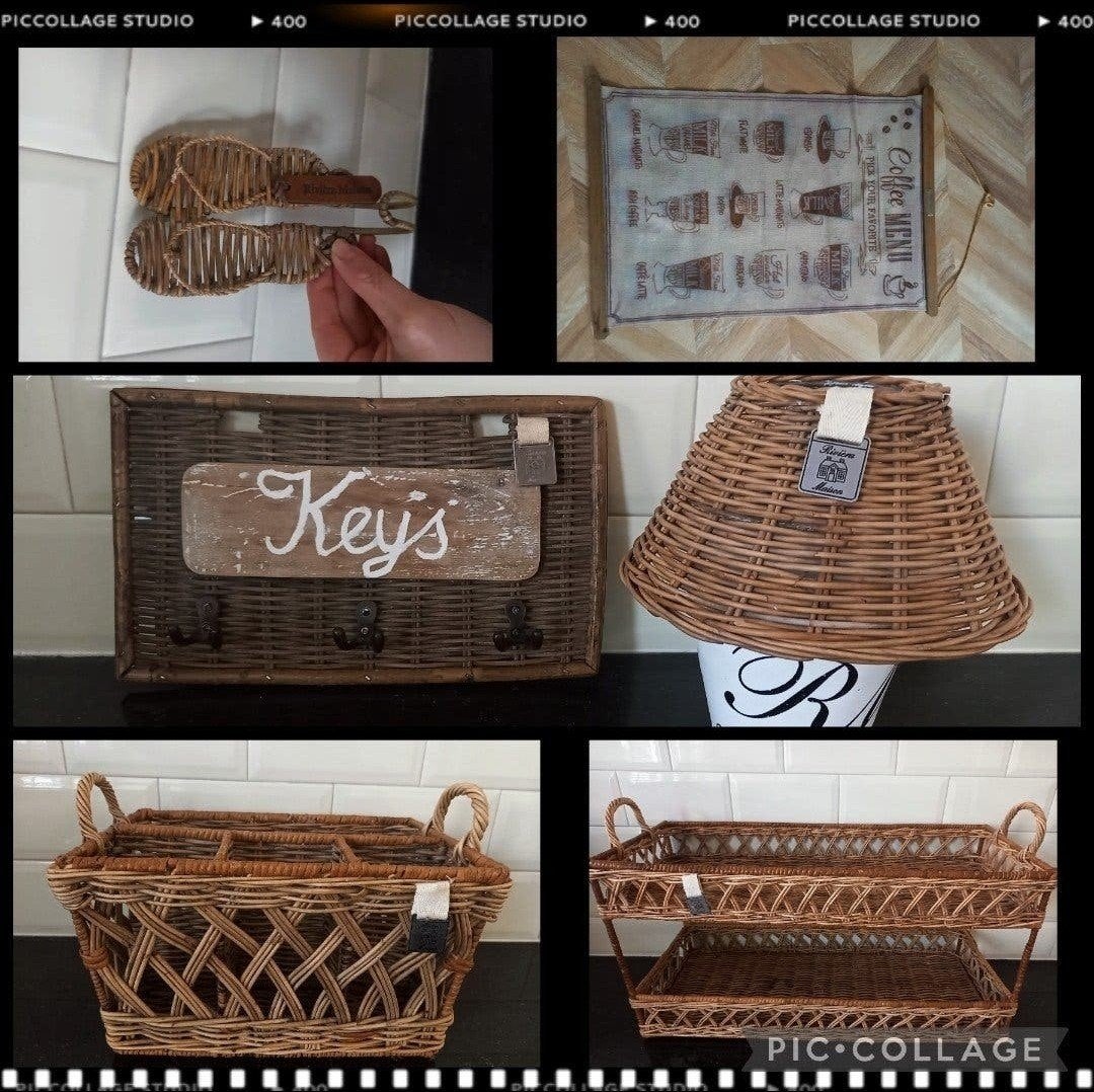 Riviera Maison Rattan xl tray keys slipperhaak waxine, Gebruikt, Ophalen of Verzenden, Landelijk, Natuurlijk materiaal