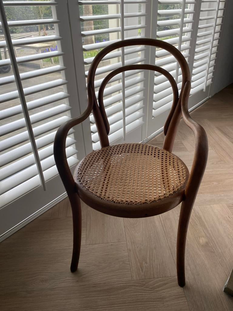 Antieke Thonet stoel met webbing zitting, Ophalen of Verzenden