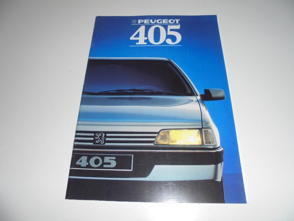 brochure Peugeot 405 modellen 1988, Ophalen of Verzenden, Zo goed als nieuw, Peugeot