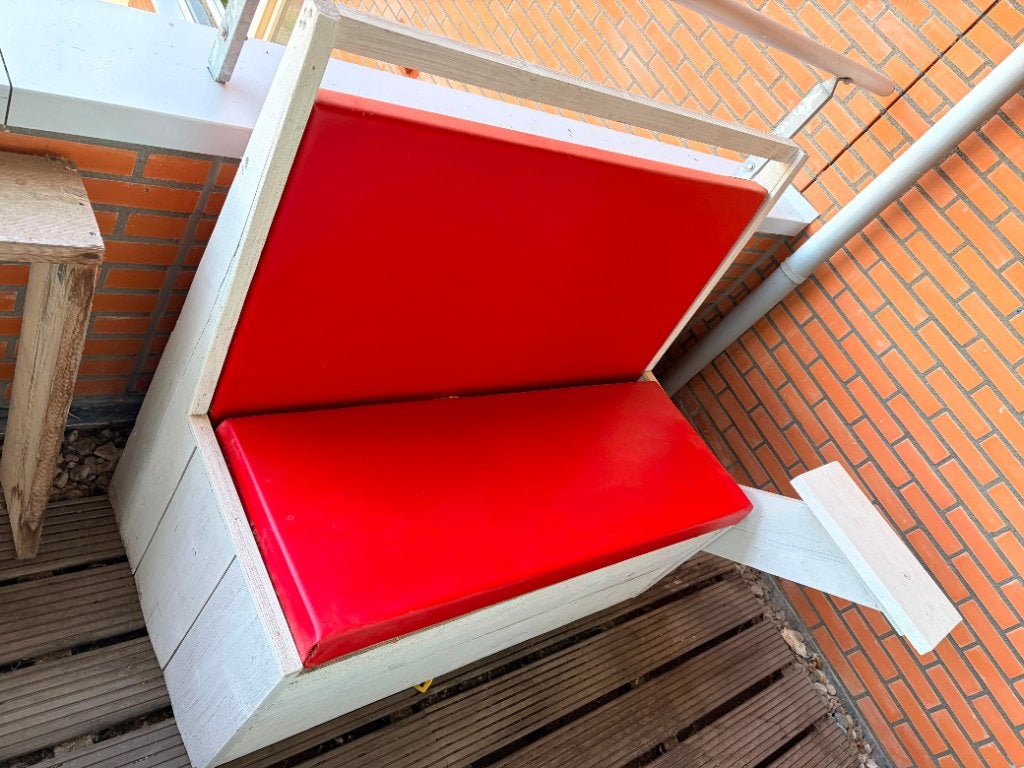 Wooden 2-seater garden bench with storage space, Ophalen of Verzenden, Bank, 2 zitplaatsen, Loungeset