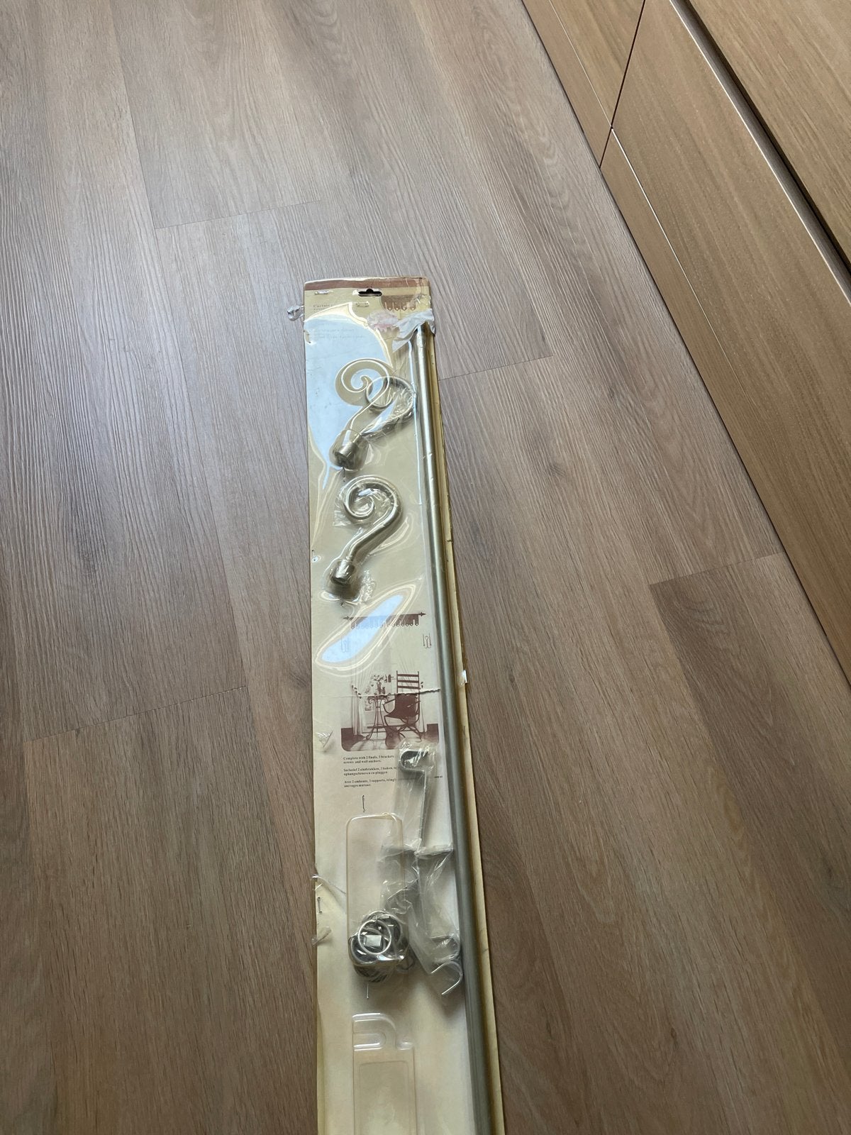 Uitschuifbare gordijnroede set (122-213 cm), Ophalen, Inclusief montageonderdelen, Overige merken, Metaal