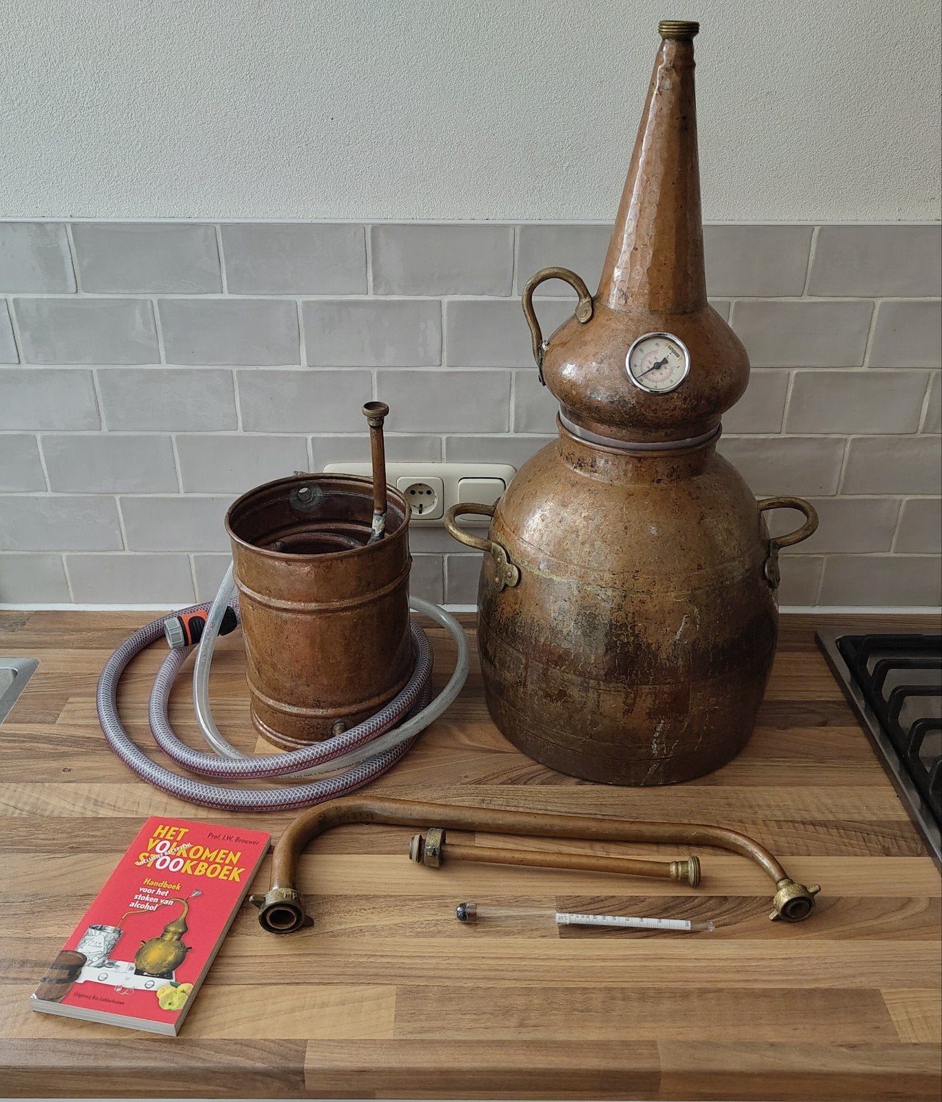 Alambiek distilleerketel 15 liter, Ophalen, Gebruikt