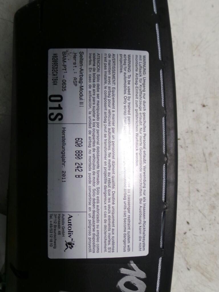 SKODA FABIA 1.2 TDI AIRBAG RECHTS 2011, Ophalen of Verzenden, Gebruikt, Stiba lid